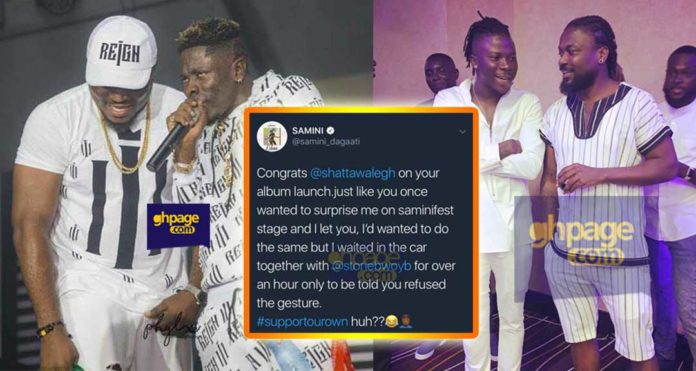 Shatta refused to allow Samini&Stonebwoy to perform at his album launch