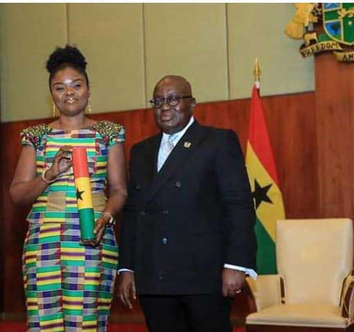 Mrs. Adwoa Asuama Abrefa with President Akufo Addo