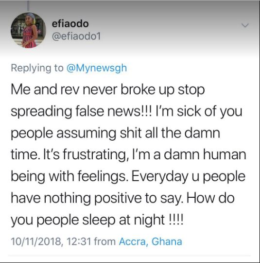 I never broke up with Revloe, stop spreading false news – Efia Odo
