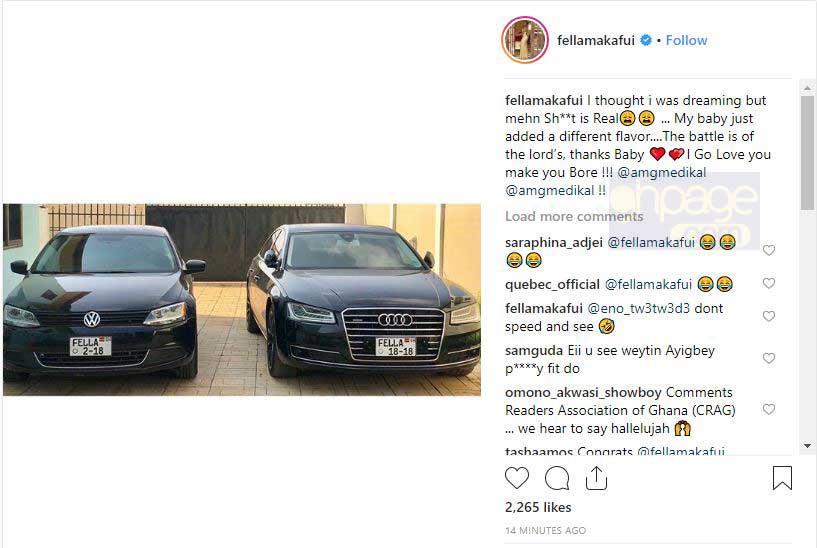 Fella Makafui expresses undying love for Medikal
