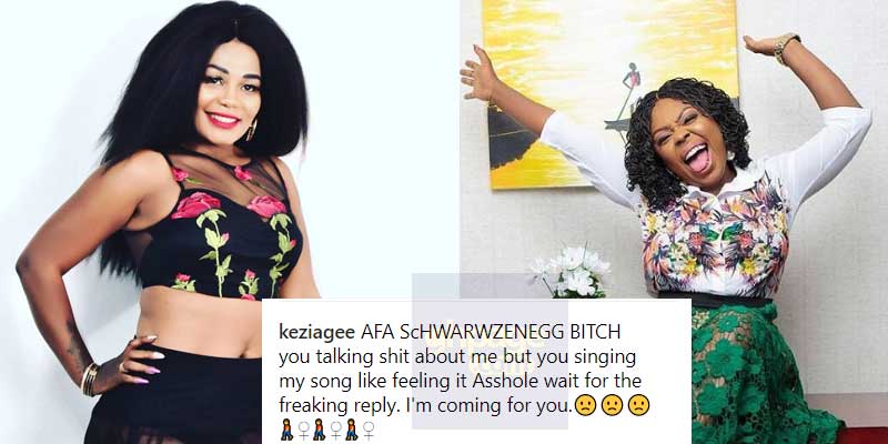 Abrokwa’s new girlfriend calls Afia Schwarzenegger a “pig bit*ch” and “a$$hole” in latest video