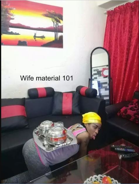 Lady reveals she serves her husband food by crawling, advises ladies to do same
