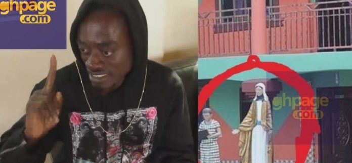 Lilwin accused of putting juju under a statue in his school; he reacts