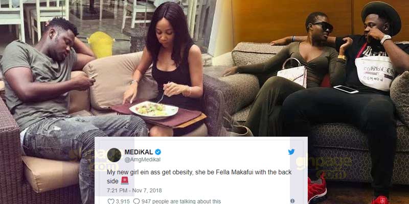 Medikal officially announces Fella Makafui as new girlfriend after Sister Derby ‘diss’