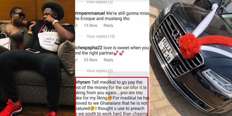 Go and settle the arrears before the car is taken from Fella – Social media user reveals secret behind Fella’s car