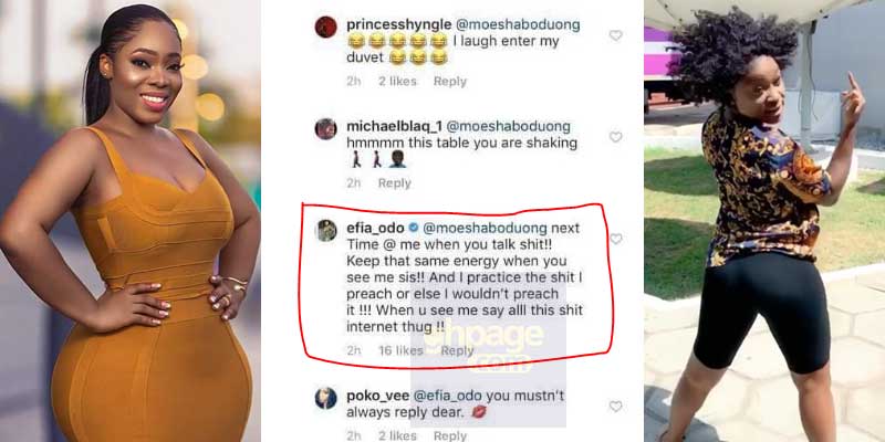 Efia Odo threatens to beat up Moesha for exposing her