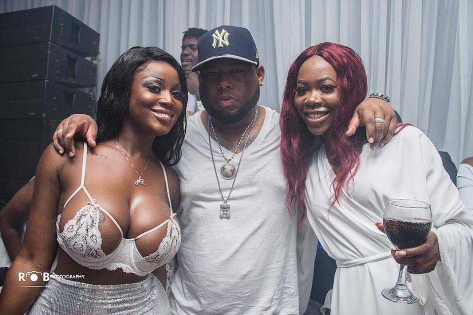 Nina Richie puts her huge boobs on display at DJ Mensah’s Party