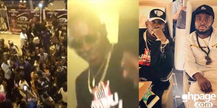 Massive fans welcomed Shatta Wale at KIA as he arrives from his Europe tour