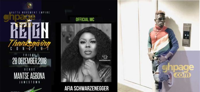 Afia Schwarzenegger announced as host for Shatta Wale's 