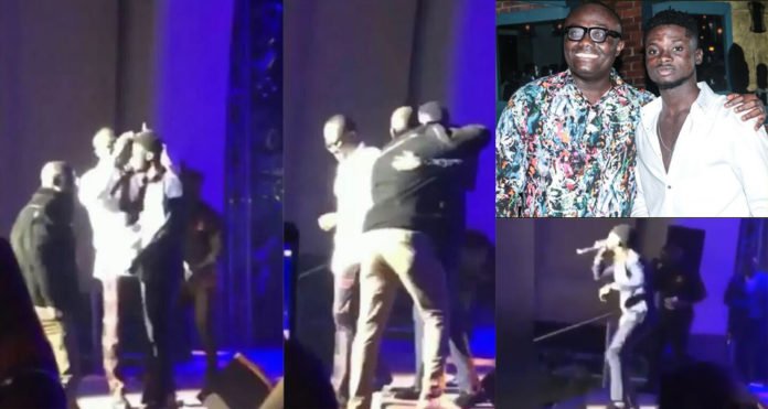 Bola Ray sprays cash on Kuami Eugene over his emotional stage performance