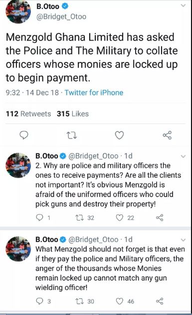 NAM 1 is secretly paying top police, military clients to evade arrest – Bridgette Otoo reveals