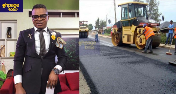 The founder and leader of the International Godsway Church, Bishop Daniel Obinim is constructing a major road in Kumasi.