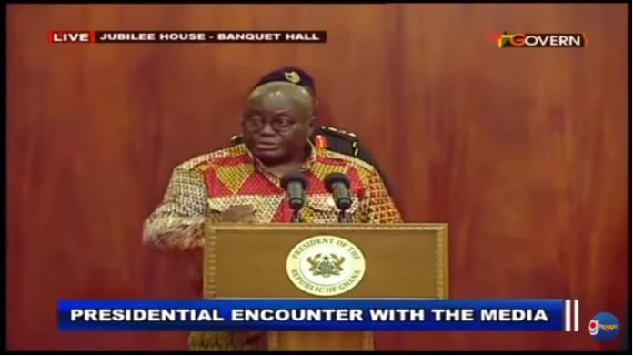 President Akufo-Addo meets his meter as he answers hot questions from the press