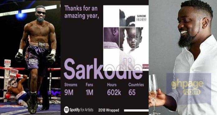 Ghana: Sarkodie leads with 9 million streams on Spotify