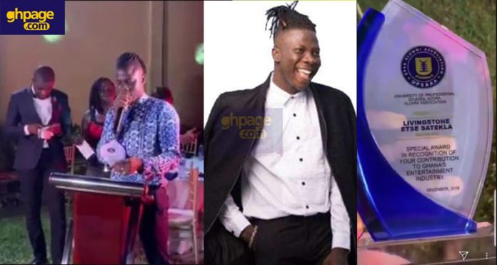 Stonebwoy receives special award from University of Professional Studies