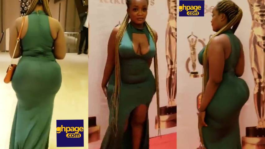 Lady causes confusion with her unusually huge backside at the 2018 movies awards