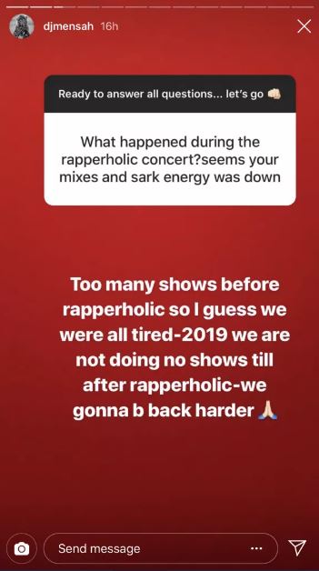 DJ Mensah finally gives reasons behind 2018 Sarkodie's Rapperholic flop