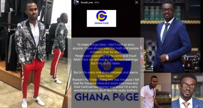 Ibrah One finally gives his New Year message to Menzgold customers as promised