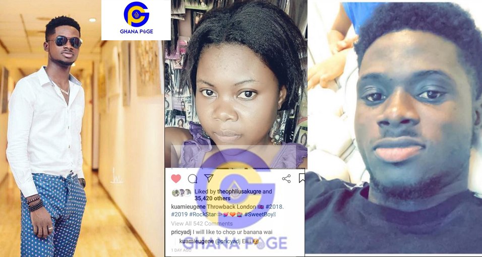 Kuami Eugene gave a 'surprising' reply to a female fan who said she will like to chop his banana