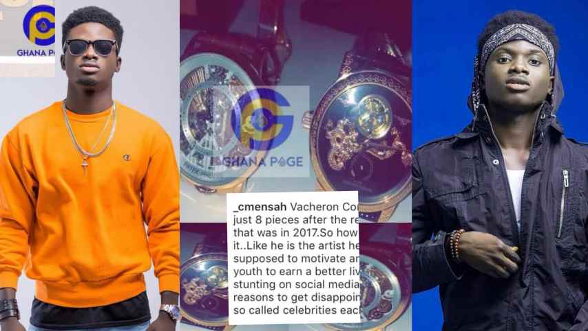 Kuami Eugene pulled down  tweet claiming he bought 2 Luxurious Watches Worth GH 120K after fan exposed  him