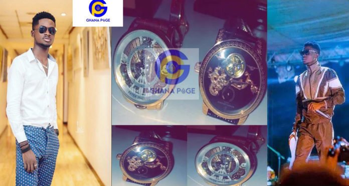 Kuami Eugene spends over Gh¢100,000 to acquire himself two expensive wristwatches after successful 2018
