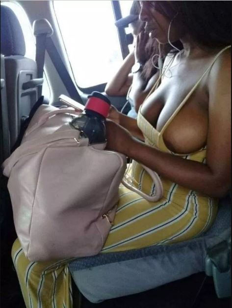 Ghanaian lady causes ‘stir’ in a troski with her smooth irresistible ‘melons’