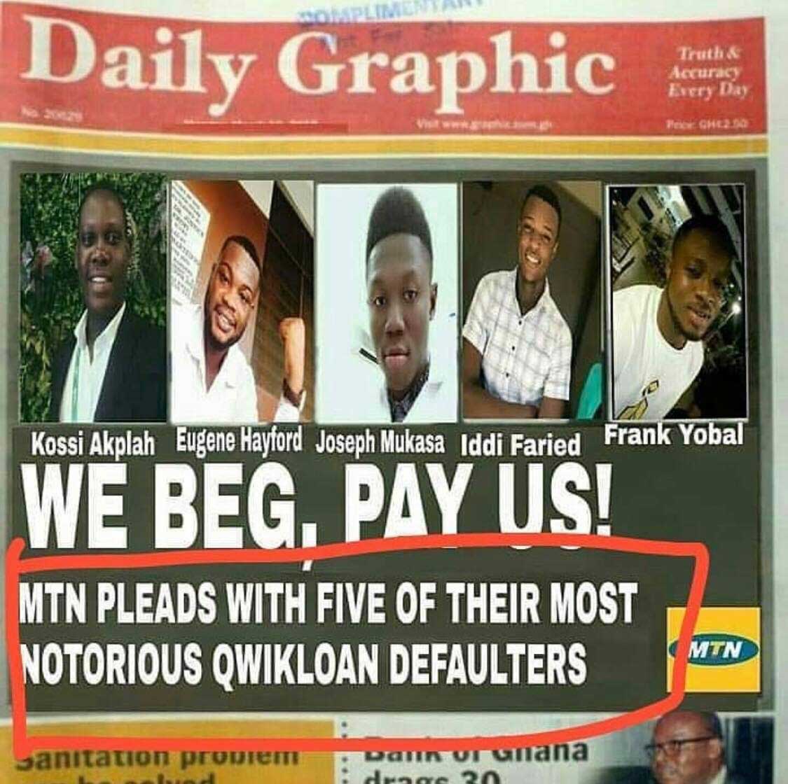 MTN Qwikloan defaulters