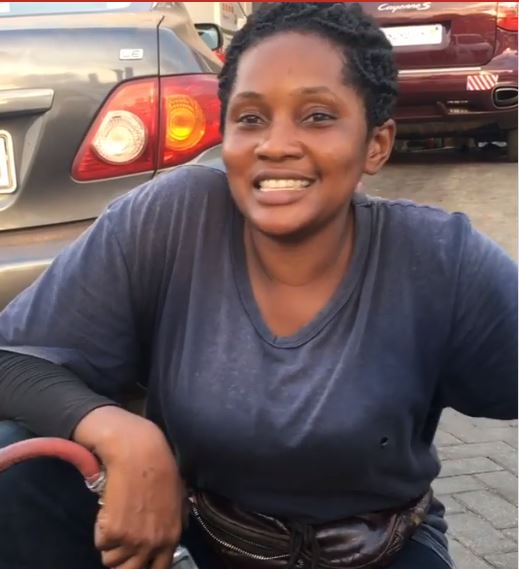 Meet the Ghanaian female vulcanizer, Sandra Sam who does the work perfectly