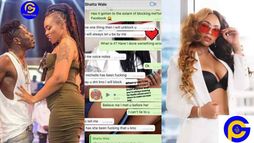 Shatta Michy release chats of how Shatta Wale accused her of cheating on him