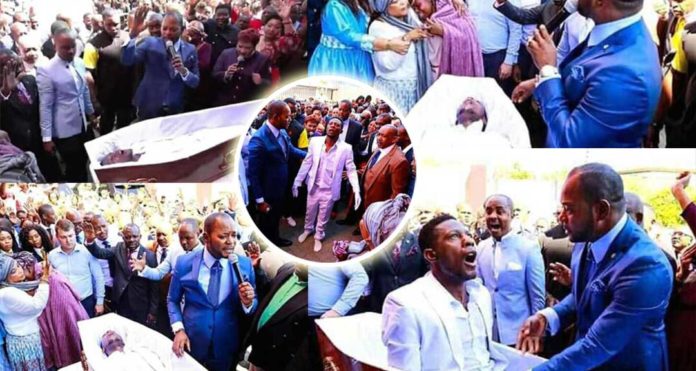 Pastor Alpha Lukau resurrects a dead man from his coffin on his burial day [Video+Photos]