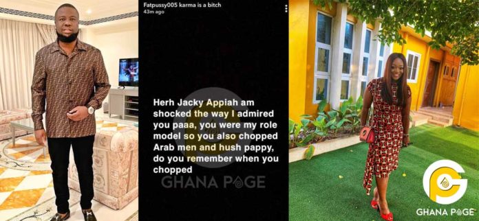 Snapchat blogger accuses Jackie Appiah of sleeping with Hushpuppi