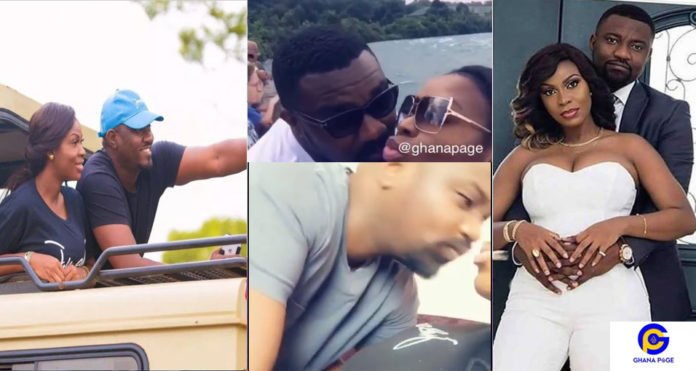 John Dumelo and wife Mawunya shares a lovely sweet kisses on vacation