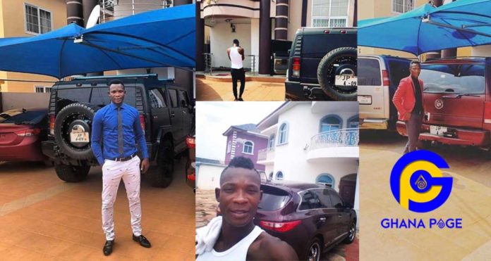 Photos & video of John Paintsil's beautiful mansion filled with luxury cars will blow your mind