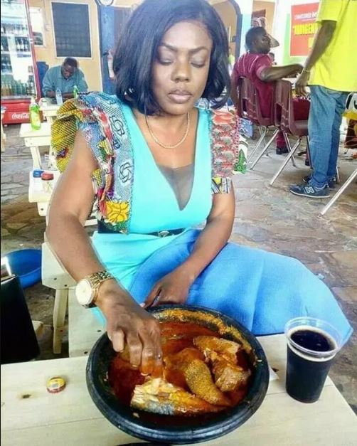 Nana Aba Anamoah breaks the internet with heavy Fufu she ordered