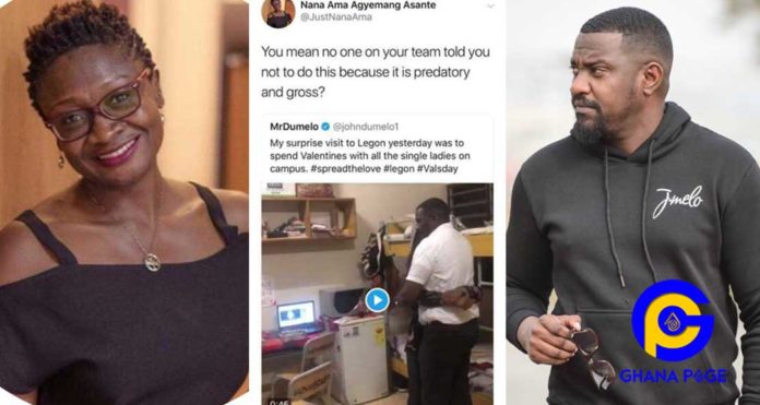 Video:Nana Ama needs a hug-John Dumelo breaks silence on 'gross and predatory' Legon girls hug