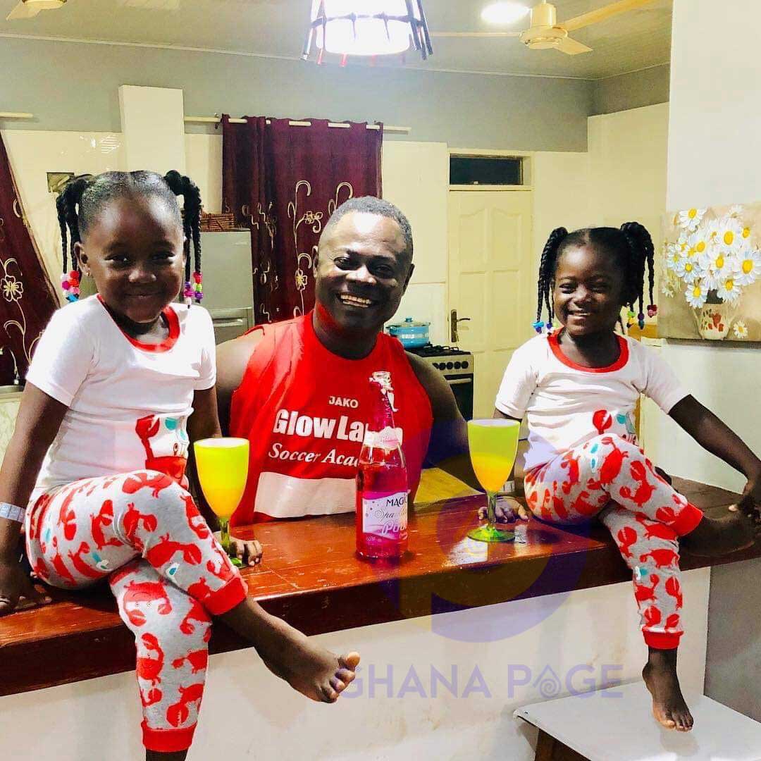 Odartey Lamptey and his twins