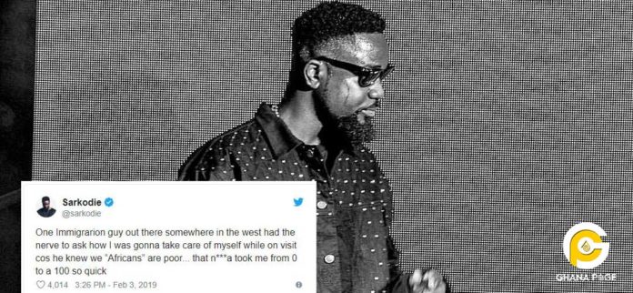 Sarkodie rants on twitter over a question
