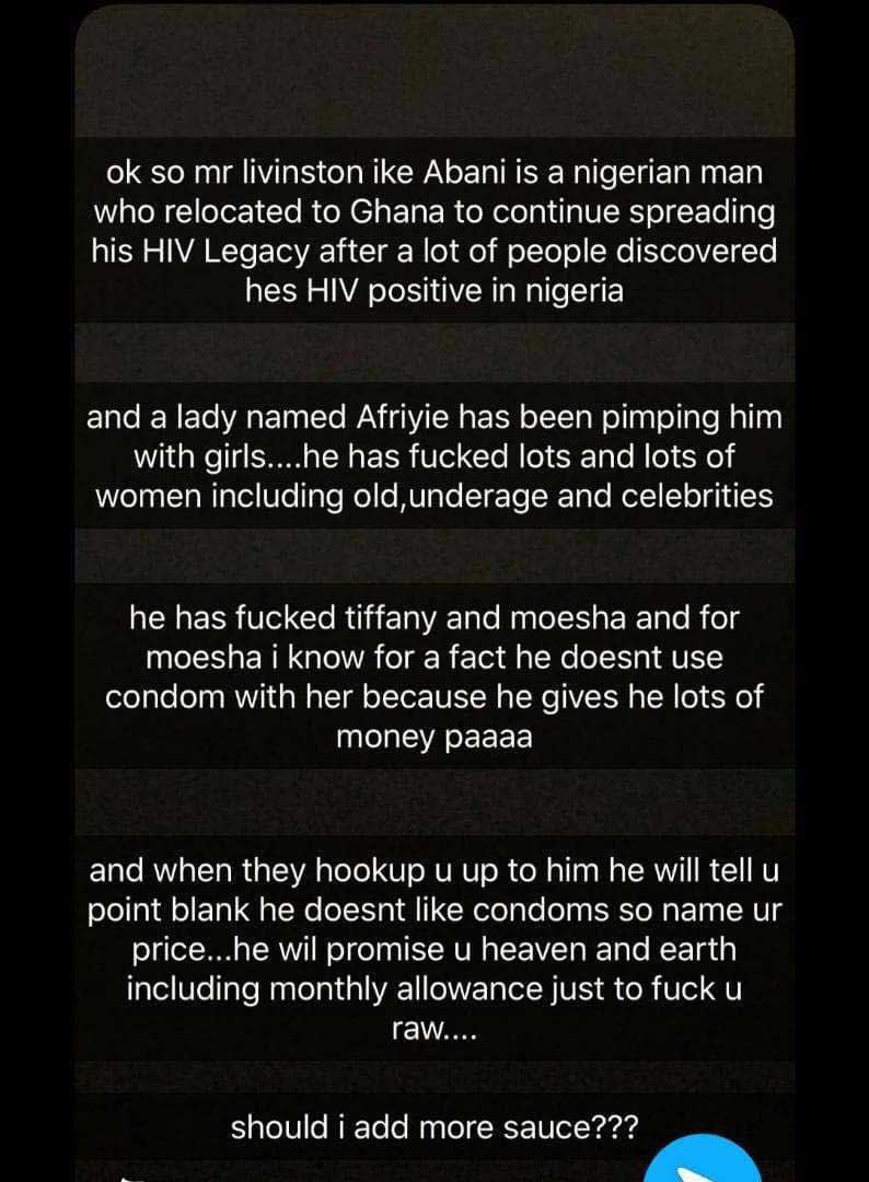 Nigerian lady claims Moesha has HIV from Shatta Wales fmr 