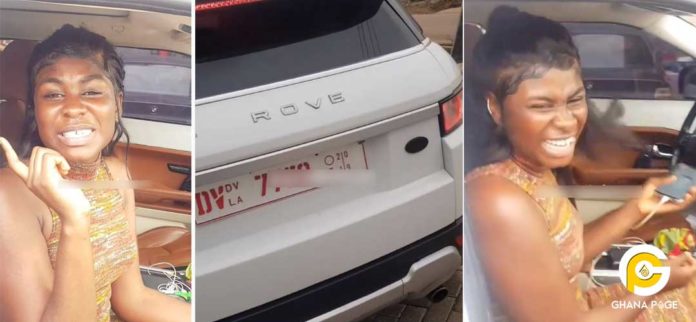 Yaa Jackson spotted in town riding a brand new Range Rover