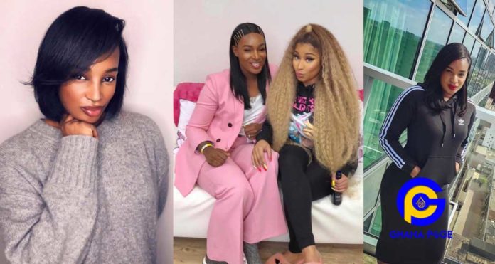 Nicki Minaj on tour with Ghanaian musician, Nana Fofie - heaps praises on her talents [Photos]