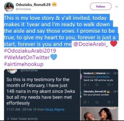 Nigerian Lady falls in love with guy who asked her for money on Twitter