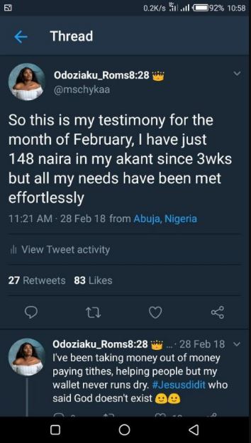 Nigerian Lady falls in love with guy who asked her for money on Twitter