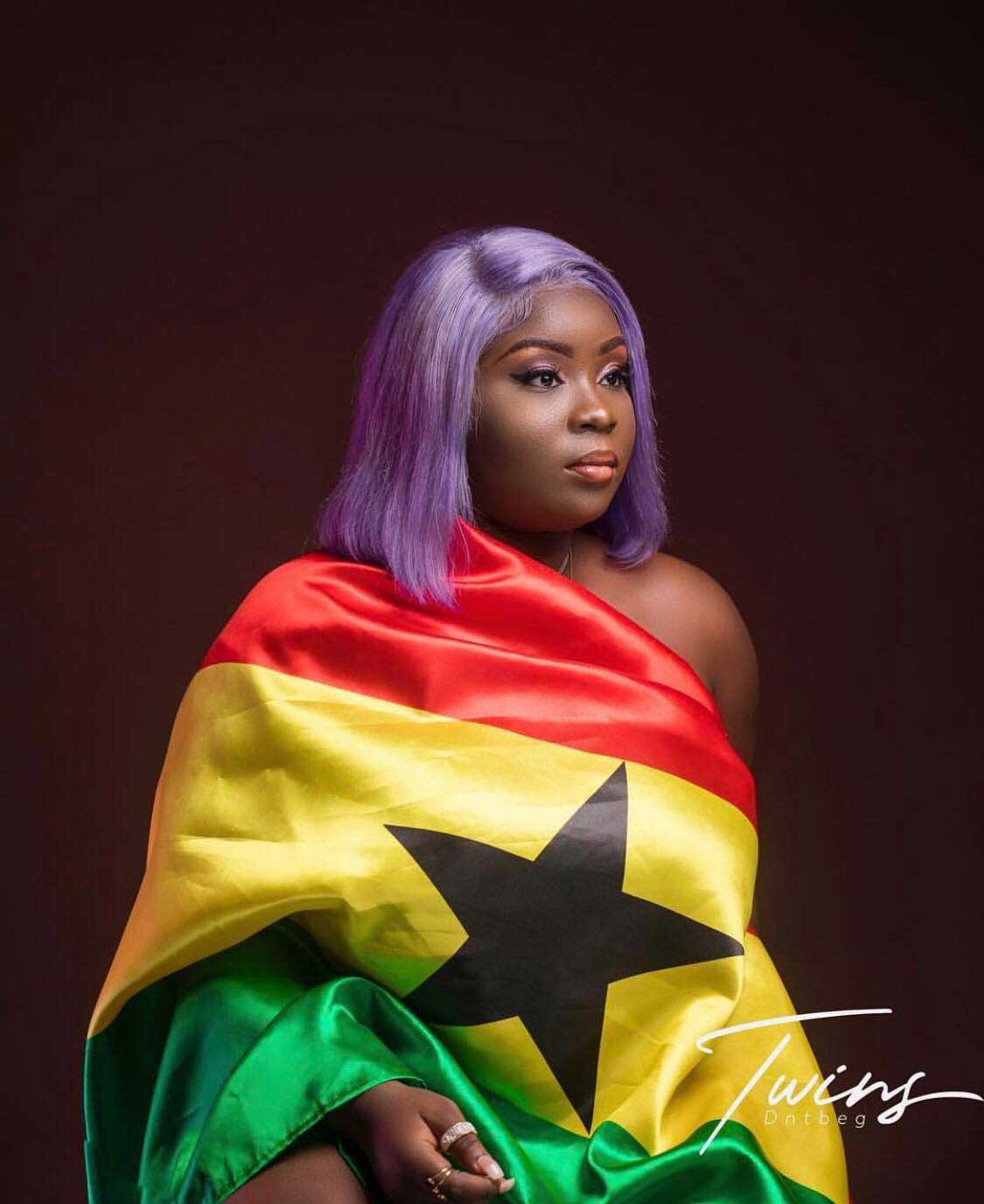 Patriotic Maame Serwaa rocks Ghana flag to celebrate Independence Day Maame Serwaa Ghana flag 3 - Patriotic Maame Serwaa rocks Ghana flag to celebrate Independence Day