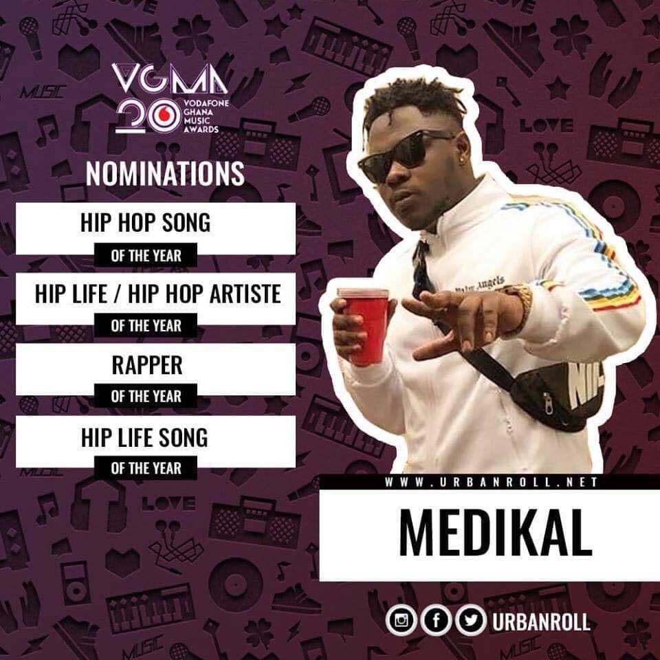 VGMA 2019:Categories Sarkodie,Shatta &Medikal have been nominated in Medikal Nomination VGMA 2019 - VGMA 2019:Categories Sarkodie,Shatta &Medikal have been nominated in