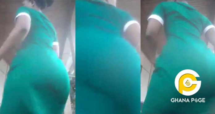 Video of a big b00ty Ghanaian nurse twerking on duty goes viral on social media [Watch]