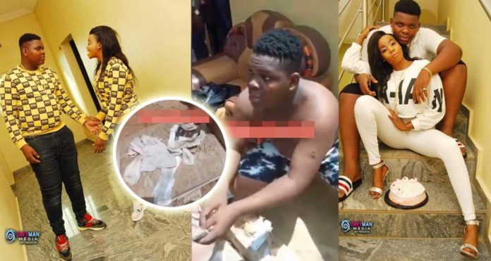 Video:Sakawa guy, Sdj caught with a heap of used sanitary pads few days after his girl went mad