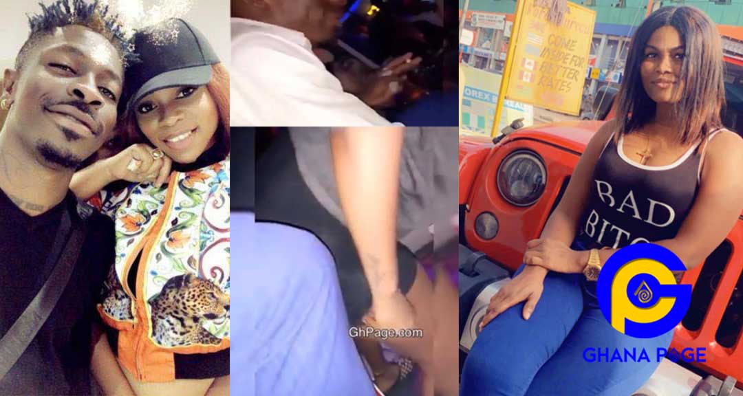Watch: Video of lady who broke up Michy & Shatta Wale giving Wale a lap dance at the club pops up