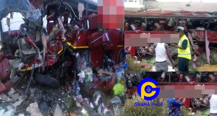 Just In: Over 70 people dead in a VVIP bus crash on Tamale-Kintampo road [Photos]