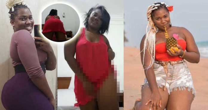 Abena Korkor has finally shown her raw tonga to a world in a shameless video again [Watch]