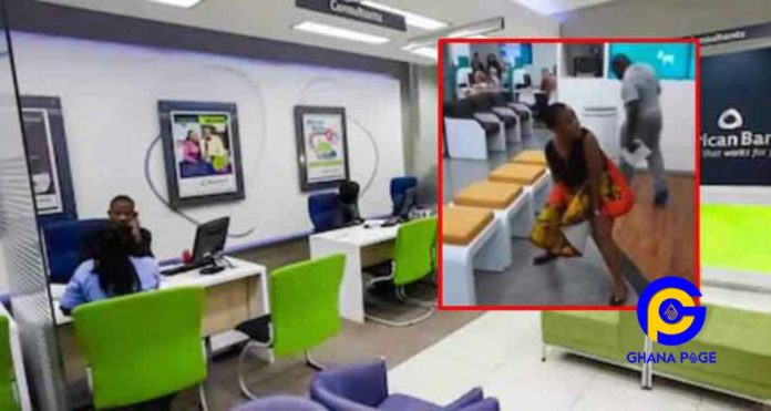 Watch: Angry woman urinates in the middle of a banking hall